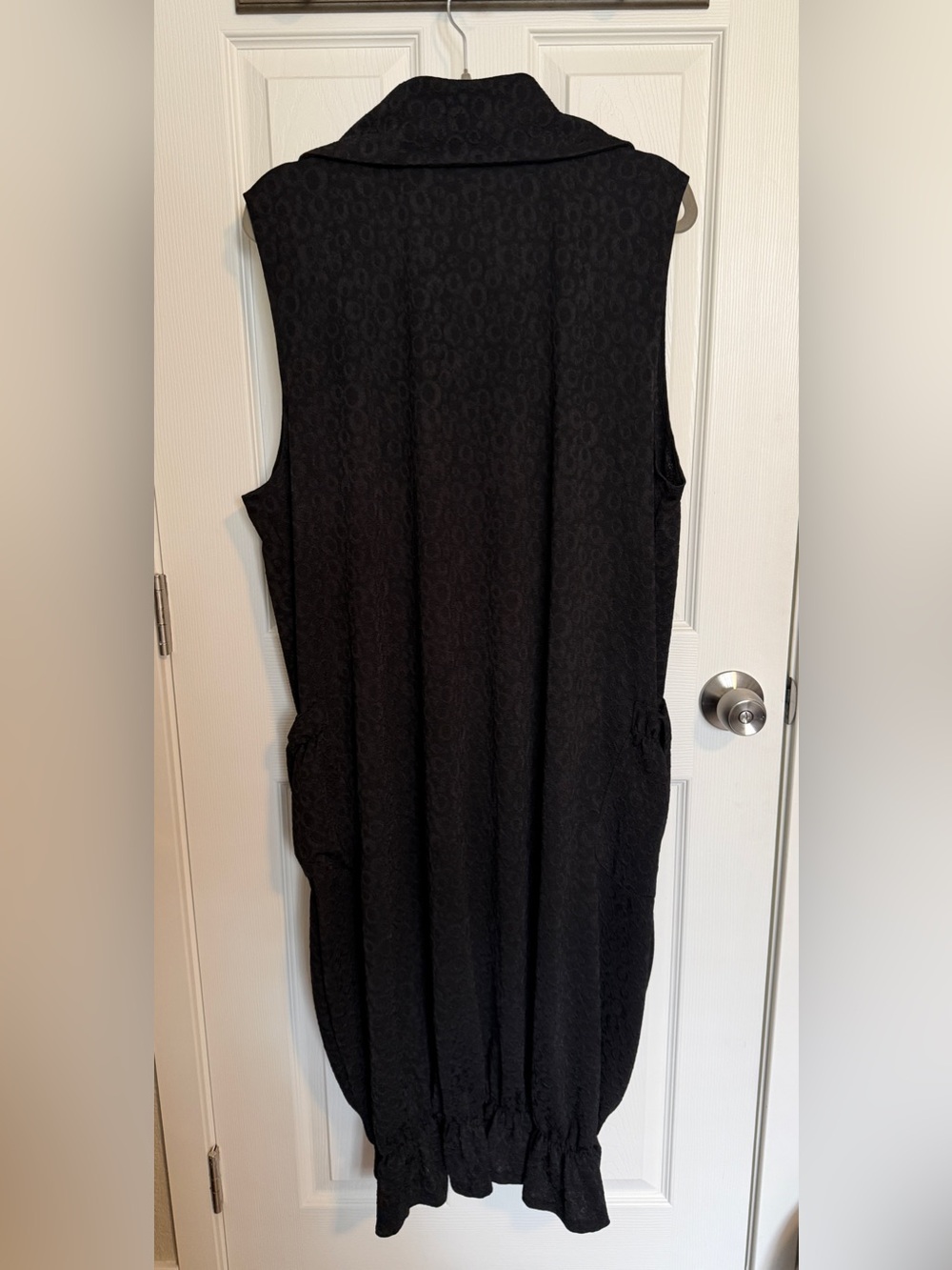 Zadie B Black Sleeveless Button Front Bubble Hem Dress Sz 2X Modest Chic Elegant - Picture 8 of 9